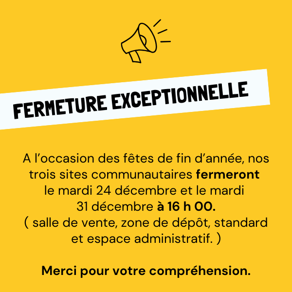 Fermeture exceptionnelle